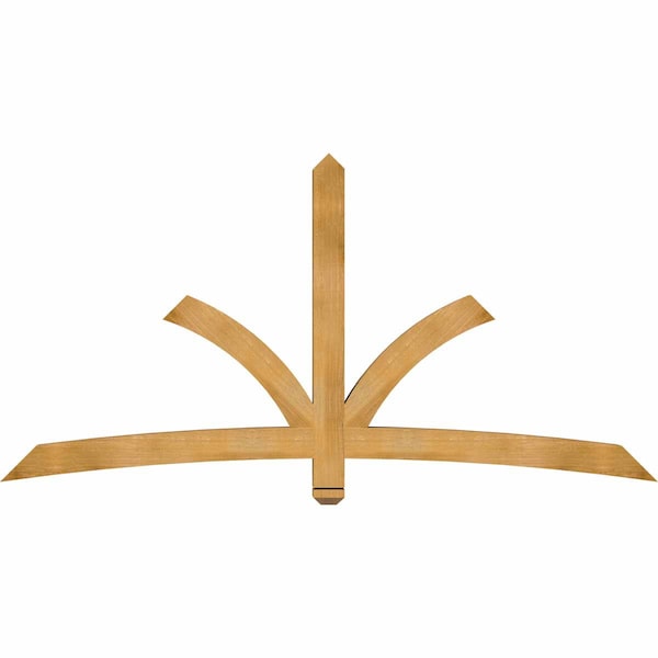 Ekena Millwork Davenport Rough Sawn Timber Gable Bracket, Western Red Cedar, 84"W x 42"H x 4"D x 4"F, 12/12 Pitch GBW084X42X0404DAV00RWR - main